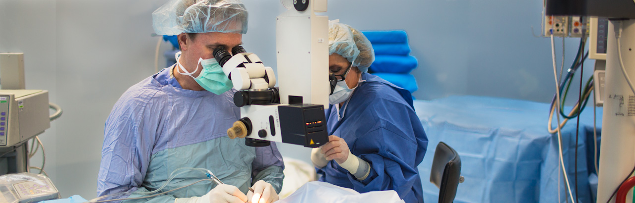 Dr McCubbin in surgery